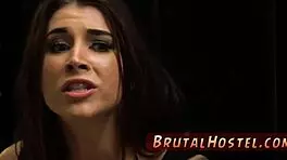 Brazilian teen with short red hair experiences rough anal for the first time, feeling excited