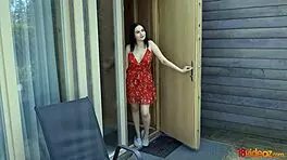 hottie mileva seduces hot bald guy