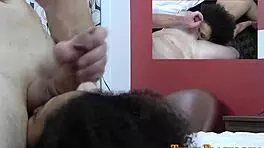 Black slut gives intense blowjob and facial in high definition hardcore video