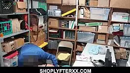 Hot ebony teen 18+ shoplyfter banged for stealing