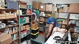 She lets the security guard fuck her after getting caught shoplifting.