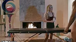 petite teen massages big black cock deepthroat style