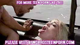 I love how this super cute brunette gets fucked by rico's big black cock