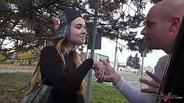 Blonde Polish teen 18+ drilled hard in van with extreme moves. Never seen such rough riding on the road!