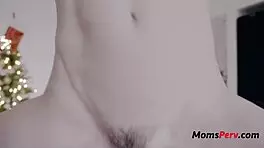 is this christmas with blonde busty stepmom cory chase giving blowjob?