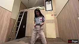 Caught a stranger masturbating at Fake Hostel. Ended up fucking her sideways for a quickie.