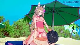 maho, karin, and yuuki have intense sex in princess connect re dive hentai 😍