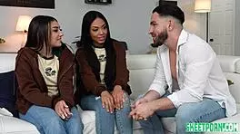 stepsisters bianca and violet visit stepbrother for deepthroat fun