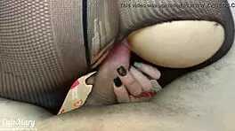 Amateur Teen Girl In Ripped Pantyhose Enjoys Riding And Creampie