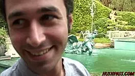 kinky asian amateur sucks cock then fucks in public