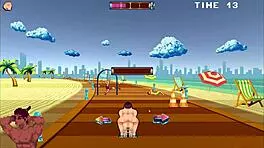 在Hentai游戏第3集和轮滑女孩闲逛，户外群交大黑鸡巴和大白鸡巴