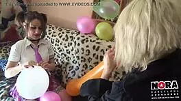 Sexy balloon t popping with erotic teen 18+ babe brunette amateurs blonde spanish pornstar.
