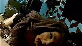 Hey, sucking this young 18+ hung thick trans for cum