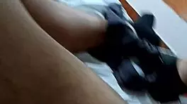 Teen bitch sucks and takes piss!