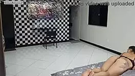 Got caught, gave it up to the masked guy with a huge cock