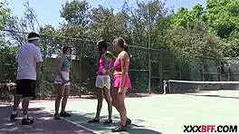 Yo, we're just summer camp tennis sluts craving big cock in a wild group POV. Wanna join our hardcore teen 18+ friend party?
