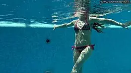 Nicole Pearl Super Hot Shaking Tight Ass by the Pool