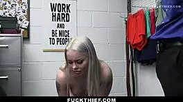 Hot Haley Spades caught stealing at shop, stripped for search, then pounded hard by security. This teen 18+ learns a rough lesson.