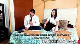 latina teen 18+ lia ponce fucks nerd for homework help, big cock blowjob