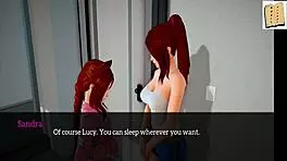 my new family series features teen redhead with small tits in erotic cartoon game