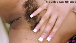 sexy brunette shows body in casting interview, posing solo for photoshoot with lesbian mommy vibe