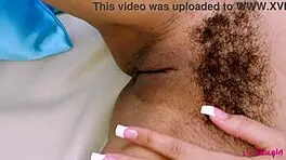 sexy brunette shows body in casting interview, posing solo for photoshoot with lesbian mommy vibe