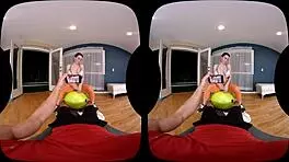 naughty america vr workout session in the gym with brunette