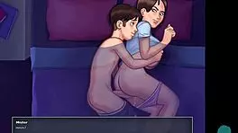 Summertime saga 58 roleplay with teen 18+ brunette pussy, big cock game, pov monster cock, ass, and cum in tight hole.