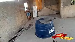 intense emotions surge as i fuck the chubby married woman's tight ass bareback on the terrace