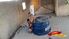 intense emotions surge as i fuck the chubby married woman's tight ass bareback on the terrace