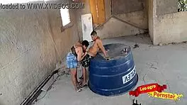 intense emotions surge as i fuck the chubby married woman's tight ass bareback on the terrace