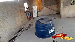 intense emotions surge as i fuck the chubby married woman's tight ass bareback on the terrace