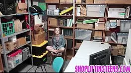 Slutty delinquent sucks and fucks mall cop for facial in high definition amateur hardcore shop scene.