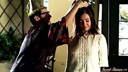 Stunning Babe Feels Intense Pleasure From Stepbro's Fucking And Cumshot