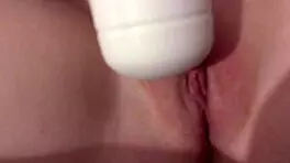 Exploring virgin pussy with step sister in mutual masturbation session using toys.