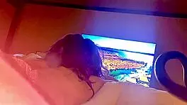 Beautiful Young Brunette Achieves Intense Orgasm With Petite Body