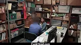 Shy Teen 18+ Bent Down and Punished Hard by Cop in Garage