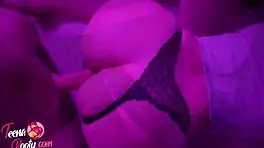 Bubble booty girl gets sensual doggystyle spanking with orgasm closeup