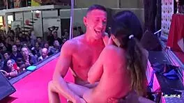 Francys Belle Blows Victor Bloom's Big Cock in Public Sex