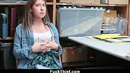 Shy Teen 18+ Bent Down and Punished Hard by Cop in Garage