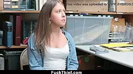 Shy Teen 18+ Bent Down and Punished Hard by Cop in Garage