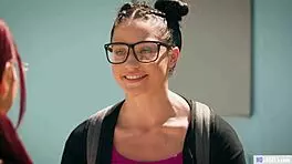 Lesbian Orgy With Nerd Teen