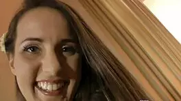 European amateur gives blowjob in interview pov 😍