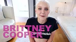 Brittney cooper, 19, gives no-hands blowjob to huge cock in POV. She swallows huge load of cum eagerly.