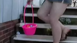 petite babe flashes tits under skirt with upskirt panties and thong