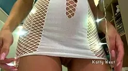 katty west teases pussy with vibrator until cum