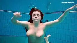 Underwater mermaid vesta horny teen in pool