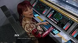 I'm checking out this cute robot girl in space, cumshot everywhere.