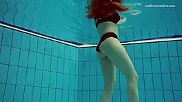 Underwater mermaid vesta horny teen in pool