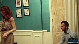 spanish redhead teen takes control with blowjob and cunilingus over him